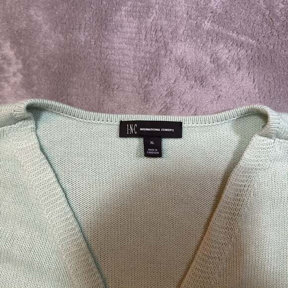 INC International Concepts Tie-Waist Sweater Light Green XL - Picture 3 of 7